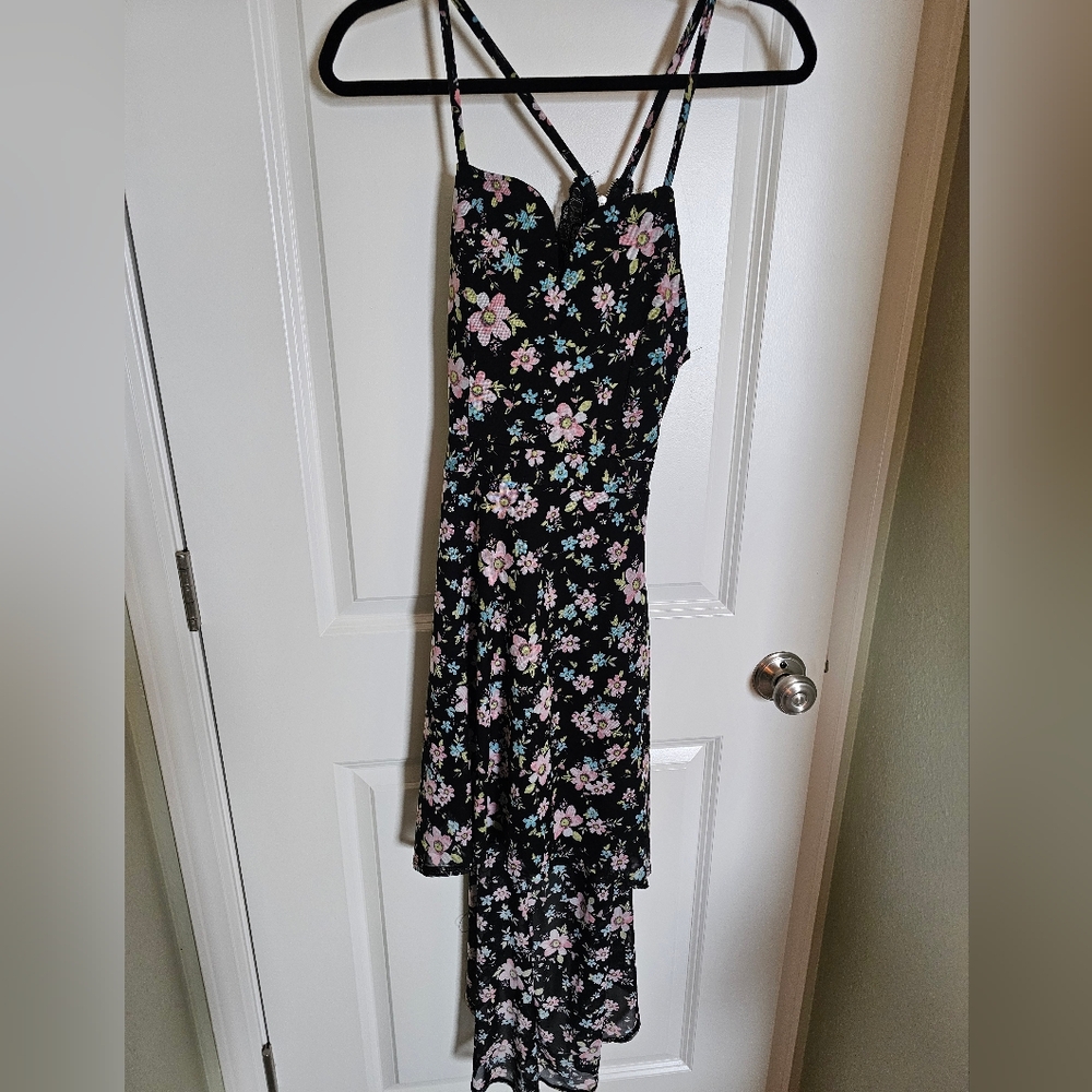 Floral Black Maxi Dress